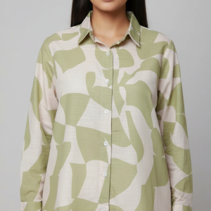 Trendy Geometric Print Shirt